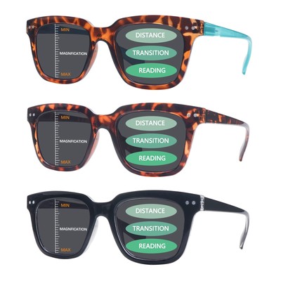 3 Pack Progressive Multifocus Reading Sunglasses for Women Men UV Protection ...