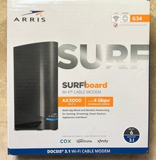 ARRIS SURFboard G34 DOCSIS 3.1 WiFi 6 Cable Modem 4Gbps Router AX3000
