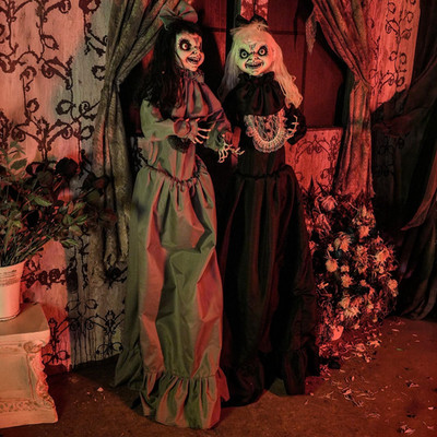 5-FT ANIMATED STANDING GIRL TWINS ANIMATRONIC HALLOWEEN DECORATION 2026
