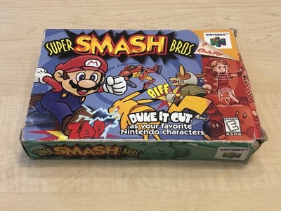 Authentic Super Smash Bros.  N64 (Nintendo 64, 1999) Box Only