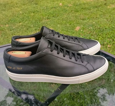 Common Projects Achilles Low Black 43 EU 10/10.5 US Mens 1658 COA EUC $450