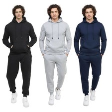 Mens Tracksuit Set Fleece Hoodie Top Bottoms Jogging Joggers Gym Sports Pullover