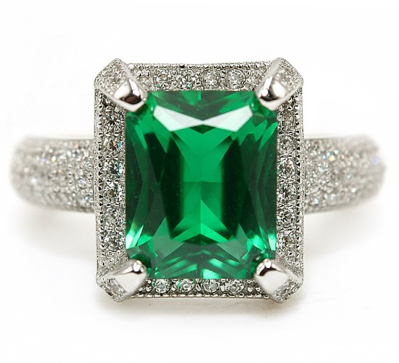 5CT Heat Treated Green Tourmaline 925 Sterling Silver Ring Jewelry Sz 7 F8-2