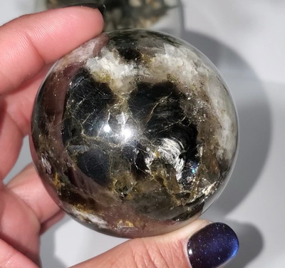 Green Mica Tourmaline Sphere  390G