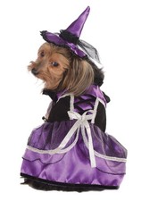 Purple Witch Halloween Dog Costume Rubies Pet Shop Medium cat