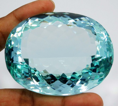 #ad 891.80 Ct Certified Natural Aquamarine – Oval Cut Ocean Blue Loose Gemstone $149.99