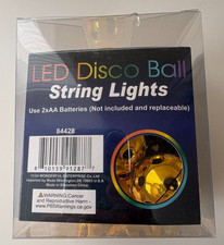 LED Disco Ball String Lights Garland Party - Batteries NOT included