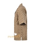 GUCCI GG Embroidered Horse Emblem Cuban-Collar Short-Sleeve Button-Down Shirt XL — photo 2