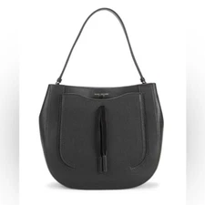Marc Jacobs Maverick Black Pebbled Leather Hobo Shoulder Bag