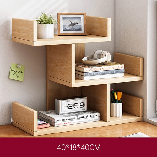 Desktop Bookshelf Bookcase Home Office Study Table Storage Shelf Organizer - Picture 7 of 8
