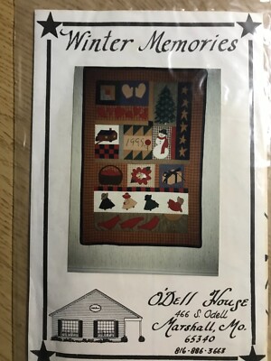 ''Winter Memories'' quilt Wall Hanging O''Dell House 1995 Pattern NEW