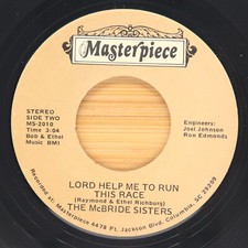 MCBRIDE SISTERS - LORD HELP ME TO RUN THIS RACE / TRY JESUS - BLACK GOSPEL  45