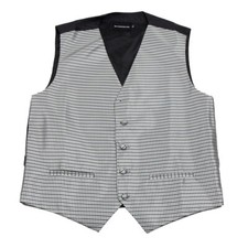 Men's Silver Pattern Tuxedo Vest Formals Weddings Proms Fashion Waistcoat