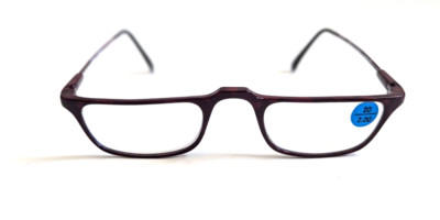 Vintage 90's Carbon Fiber Rectangle Half Frame Reading Glass +2.00 (S. Burgundy)