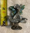 Ridolfi Gallo Pewter Fairy "Spring Rain Kneeling on Flower",  Hand Painted — photo 4