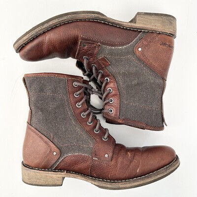 Caterpillar CAT Mens Leather Abe TX Work Boots Brown Size  display picture 1