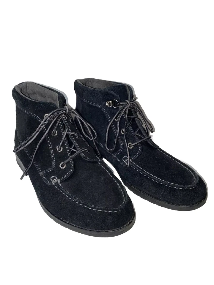 Mocassim SEBAGO Botas Tamanho 10M ‘Wander’ Camurça Preta com Cadarço Urbano Tornozelo Chukka - Imagem 2 de 4