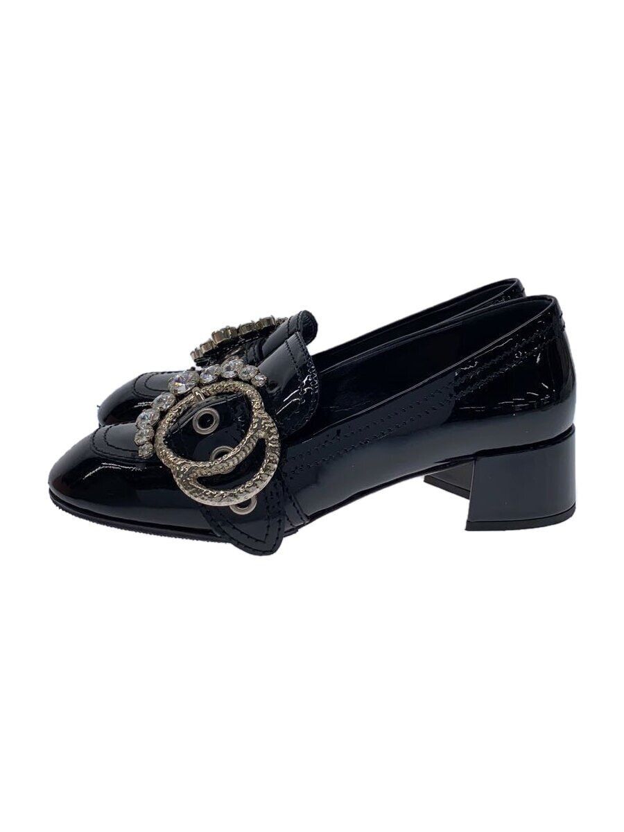 Miu Miu loafers crystal bijou 35 Black enamel Used | eBay