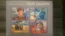 Space Central African Republic  80th anniversary of Yuri Gagarin 2014