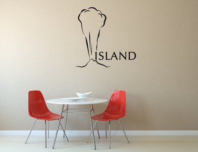 Wandtattoo- Wandaufkleber: Island - Geysir 