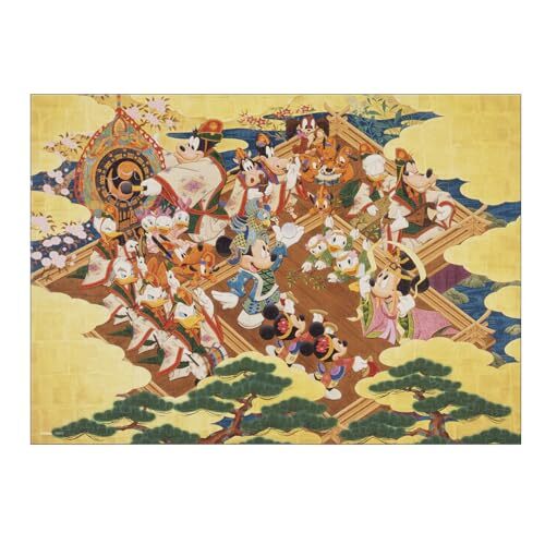 Disney - やまT Disney Character Japanese Yamato-e 500 Piece Jigsaw Puzzle