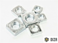 Vierkantmuttern niedrig DIN 562  Stahl verzinkt M2,5M3M4M5M6M8M10 Muttern  Stahl