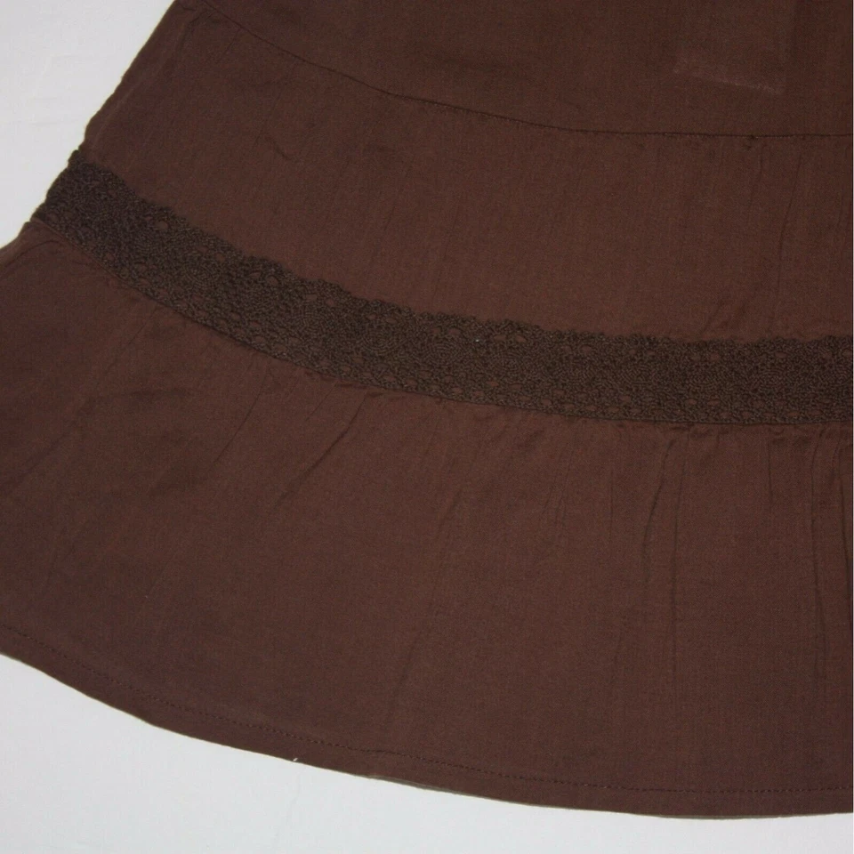 Gymboree Glamour Safari 女孩棕色钩针分层纱裙,尺寸 3,全新带标签 — 第 2/2 张图片