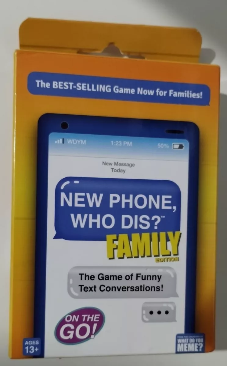 New Phone, Who Dis? Card Game On The Go! Family Edition Brand New