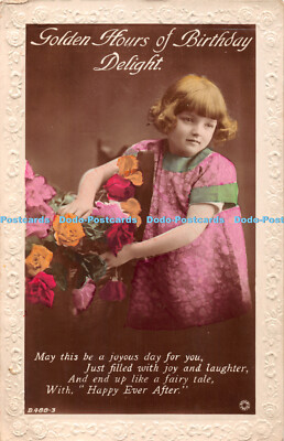 R395911 Golden Hours of Birthday Delight Drehfoto Rajar Bromid Karte