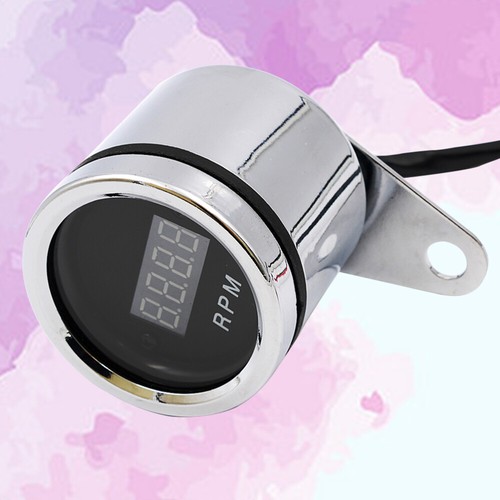 Universal LED Digital Tachometer Speedometer Motorcycle Gauge Waterproof 12V (Si - Picture 9 of 12