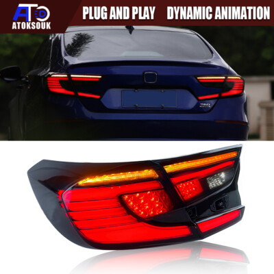LED Tail lights For Honda Accord 18-20 Dynamic Turn Signal Start Up Animation