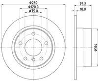 2X Hella 8DD 355 112-641 Bremsscheibe FüR BMW