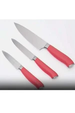 Cook's Essentials 3-Piece Japanese Steel Knife Set