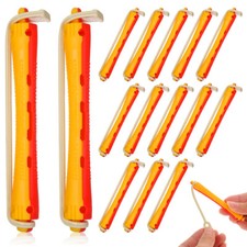 24PCS Hair Rollers with Rubber Bands Hollow Band Hair Rollers Spiral Curlers Kit