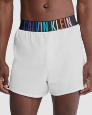 Image of Calvin Klein Men's White NM2636 Intense Power Pride Lounge Sleep Shorts Size L