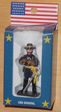 AMERICANA SOUVENIRS HAND PAINTED HISTORIC FIGURINE USA GENERAL PLUS 4 METAL FIGS