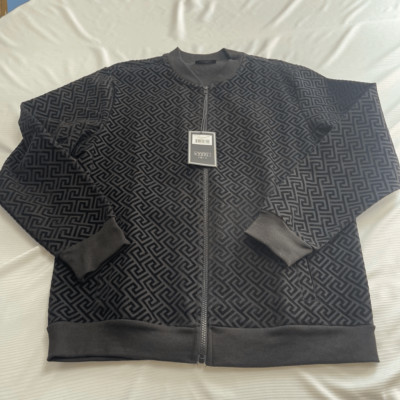 NWT Casa Moda Black Knit Bomber Jacket Size Medium New