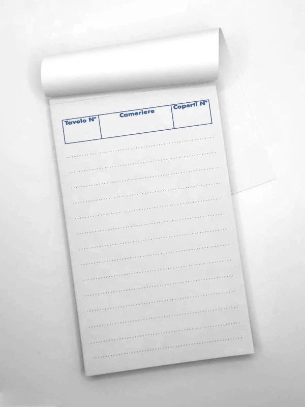 100 blocchi comande a 2 copie autocopianti - 100 fogli a blocco (50x2) - 10x17cm - Immagine 2 di 4