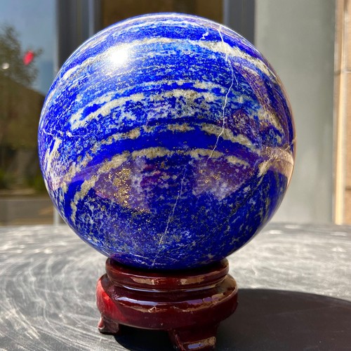 6.23LB Natural Lapis lazuli Sphere Quartz Crystal Ball Reiki healing+base - 第 4/19 張圖片