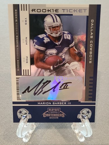 Marion Barber [Autograph] #152 2005 Playoff Contenders card