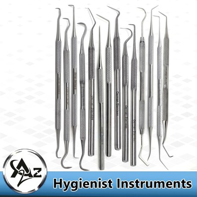 Set of 14 Dental Explorer Probe Periodontal Scaler Tartar Remover Tools