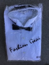 Fashion Gear Tuxedo Dress Shirt And Bow Tie