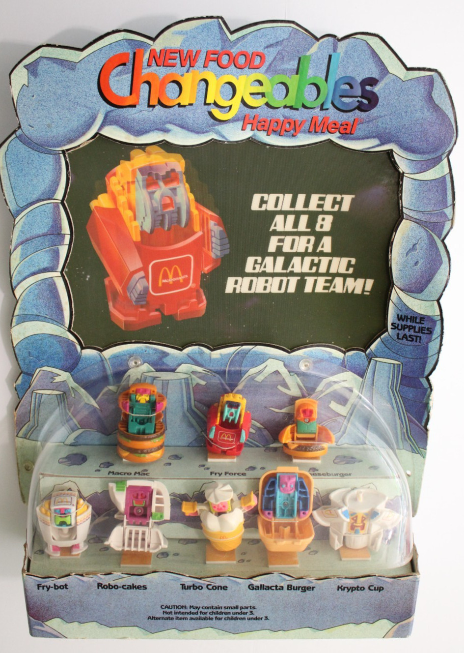 VTG McDonald’s New Food Changeables Happy Meal Display w/Happy Meal Toys *READ