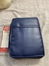 Messiah's Messenger 7"x10" Blue Faux Leather Bible Cover with tags