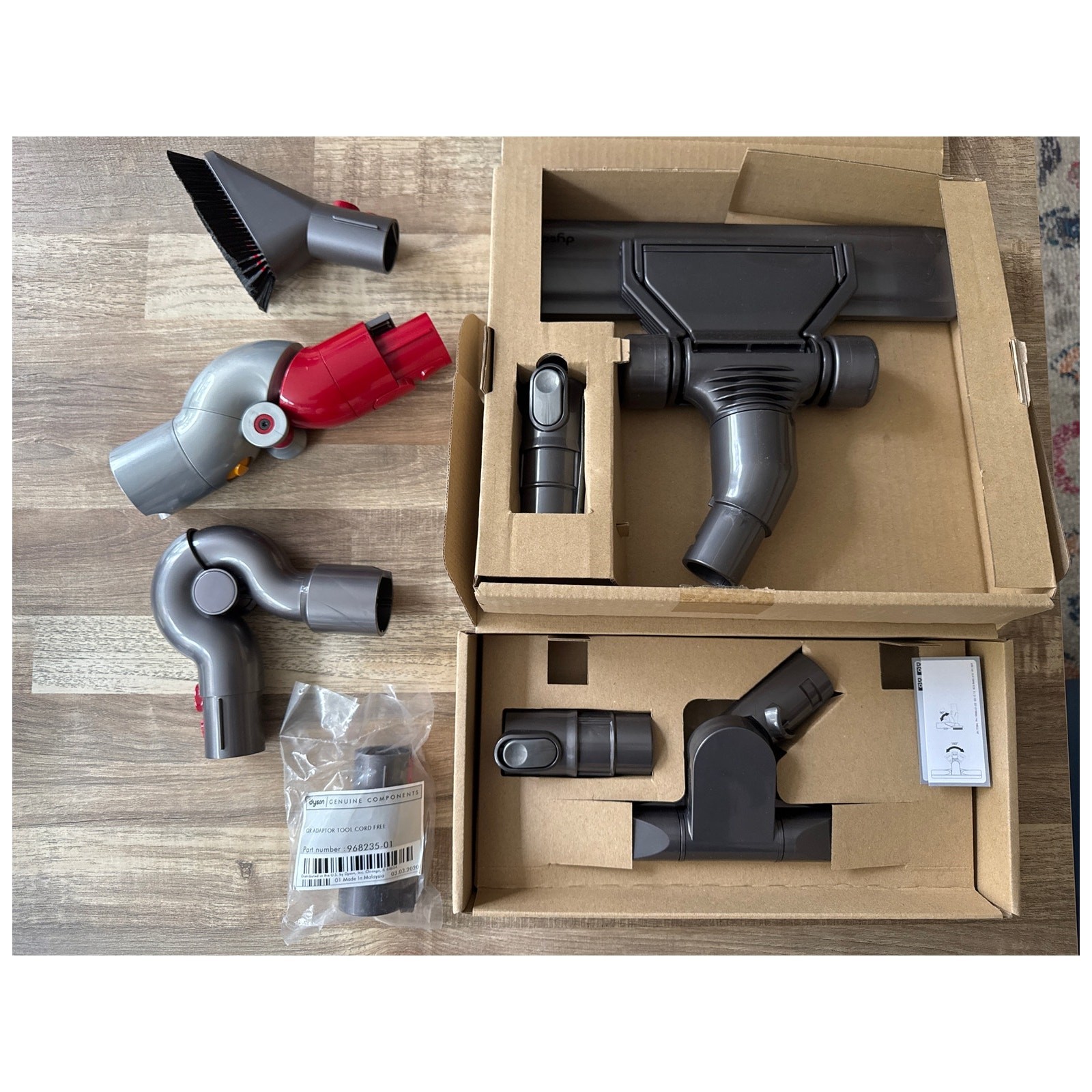 Dyson Cordless Handheld Vacuum Tool Kit with 6-Piece Furniture Cleaning Bundle NWT