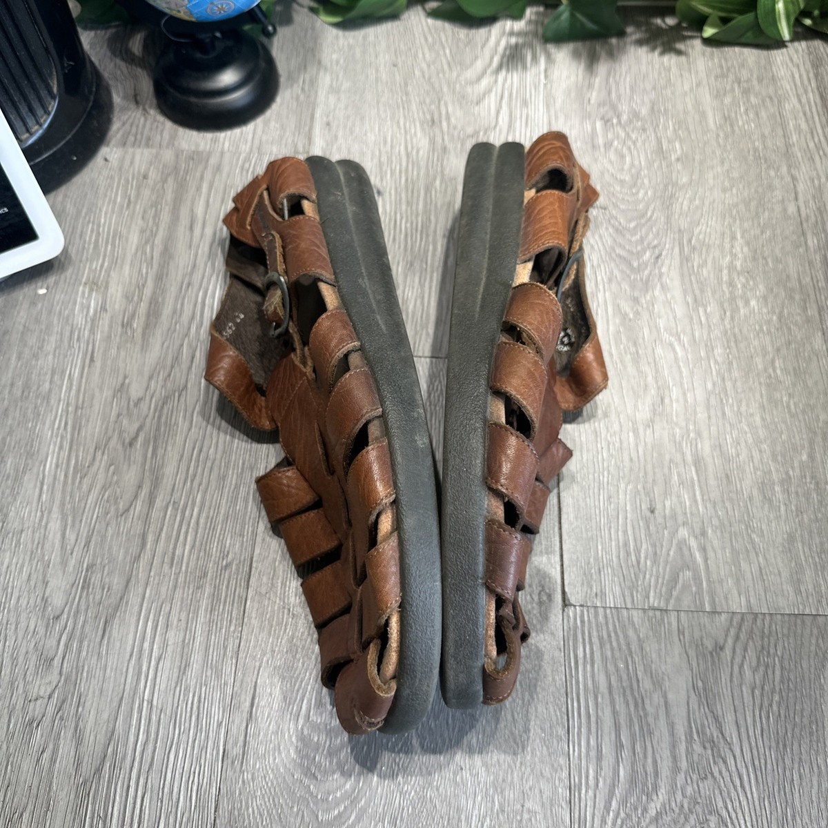 Mephisto Sam Fisherman Sandals Mens Sz 44 US 11 Brown 