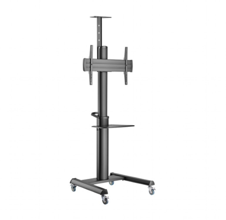 8716309129008 Floor stand TV Aluminum with wheels 37-70' inch Black GEMBIRD