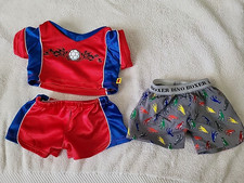 Build a Bear clothes outfit soccer uniform jersey shirt shorts blue red 97
