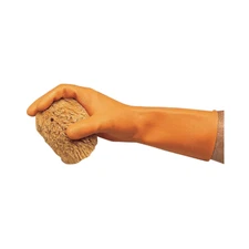 Ansell - 87-208 10 - Ansell Lined Latex Gloves: 30 mil, 13 Length, Orange, Size