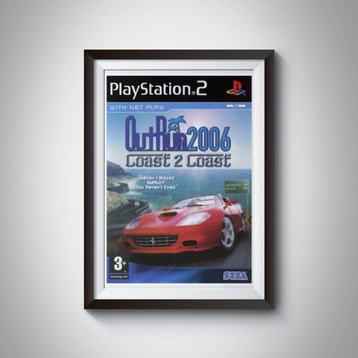 Outrun 2006 Coast 2 Coast PS2 Cover Gaming Gamer A4 Poster Wandbild Druck